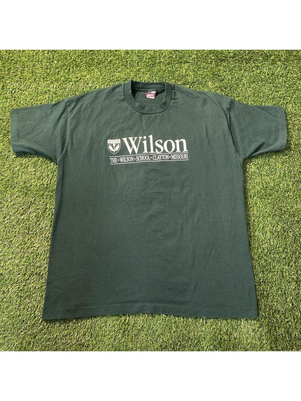 Vintage 90’s Single Stitch Missouri Wilson School green T-shirt